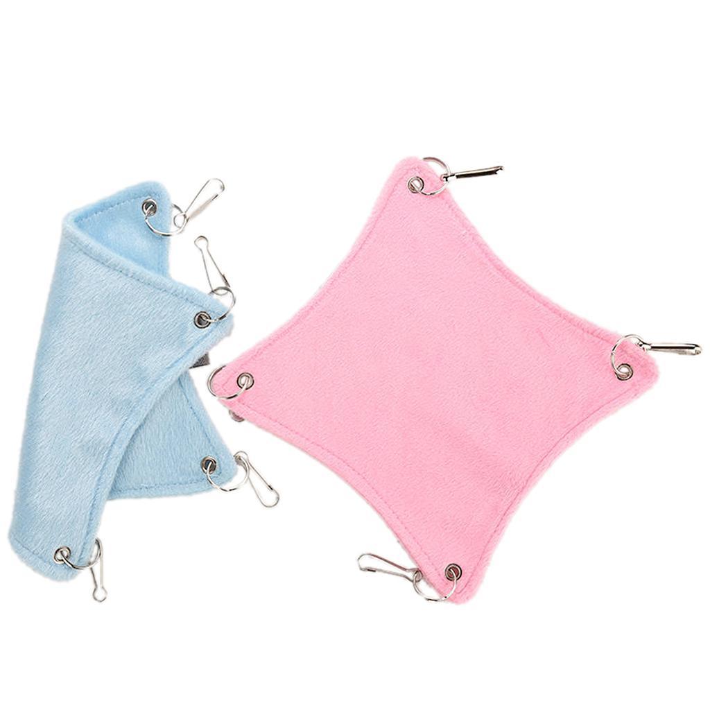 Hamster Mat Sleep Hammock Seat Pad for Guinea Pig Rabbit Small Animal Pink