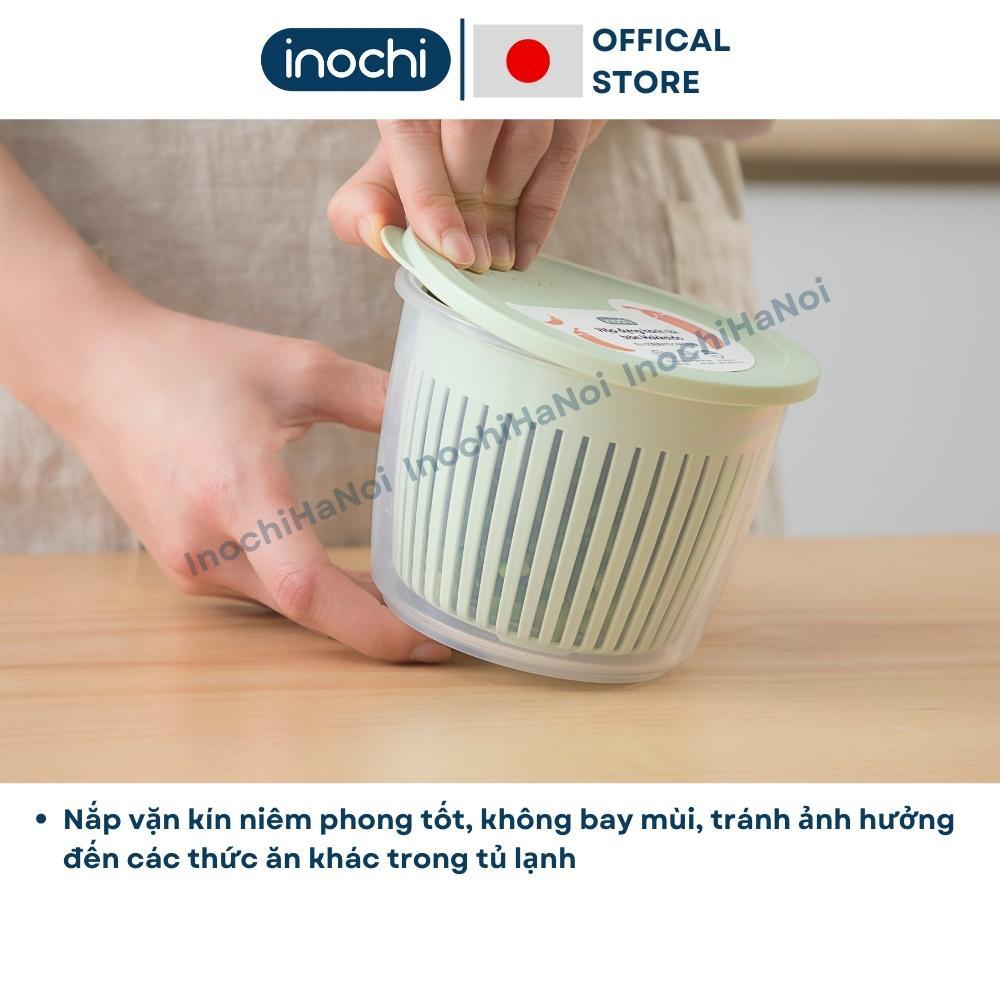 Hộp đựng hành tỏi ớt gừng gia vị thực phẩm trữ đông inochi Hokkaido thoát nước thông minh nắp kín tránh mùi tiện lợi