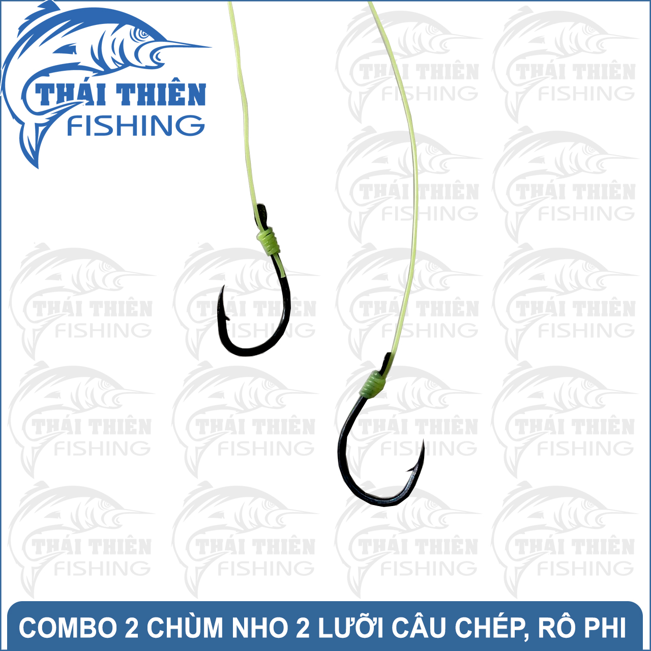Combo 2 Chùm Nho 2 Lưỡi Chinu Dùng Câu Chép, Trê, Rô Phi