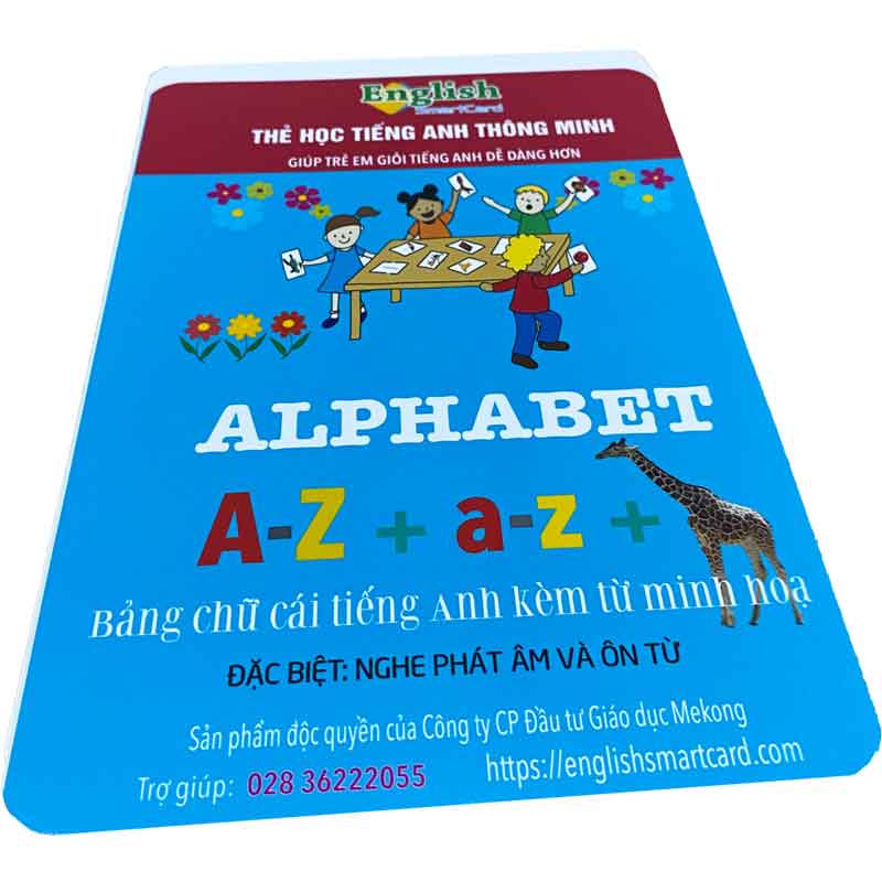 Thẻ flashcard Bảng chữ cái tiếng Anh cho bé, hình ảnh sinh động, có phát âm chuẩn