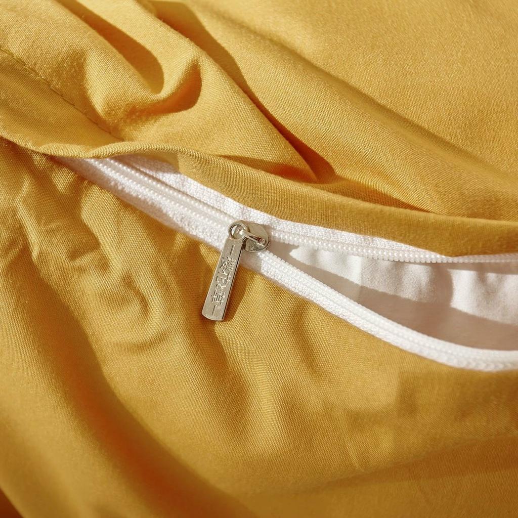 Bộ Chăn Ga và Vỏ Gối Cotton Tici Kẻ Chất Đẹp, Họa tiết Vàng Mix