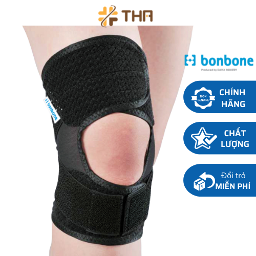 Đai CỐ ĐỊNH KHỚP GỐI Bonbone NHẬT BẢN Thin PF Cross Belt cố định cơ, bảo vệ giảm rung và giãn khớp gối - Made in Japan