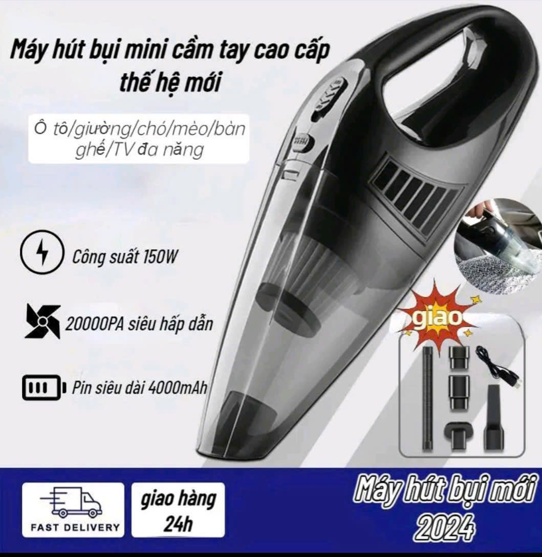 Máy Hút Bụi Thông Minh Cầm Tay Không Dây FTAKY Lực Hút Mạnh Mẽ 20000PA Chức Năng Hút Bụi Khô Và Ướt - Máy Hút Bụi Ô Tô, Máy Hút Bụi Gia Đình - Hàng Chính Hãng