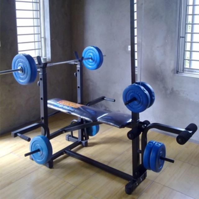 Bộ đòn tạ 1m2 kèm 20kg tạ nhựa FREE GĂNG TAY