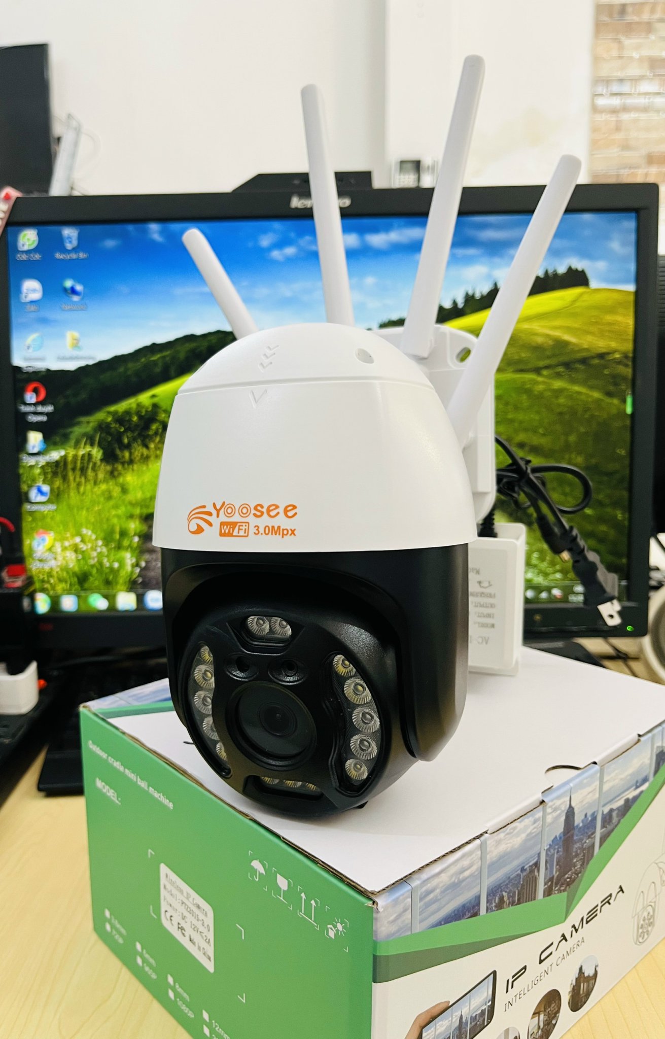 Camera IP Wifi Yoosee 5MP an ninh ngoài trời &amp; Báo động âm thanh Tầm nhìn ban đêm- Hàng nhập Khẩu