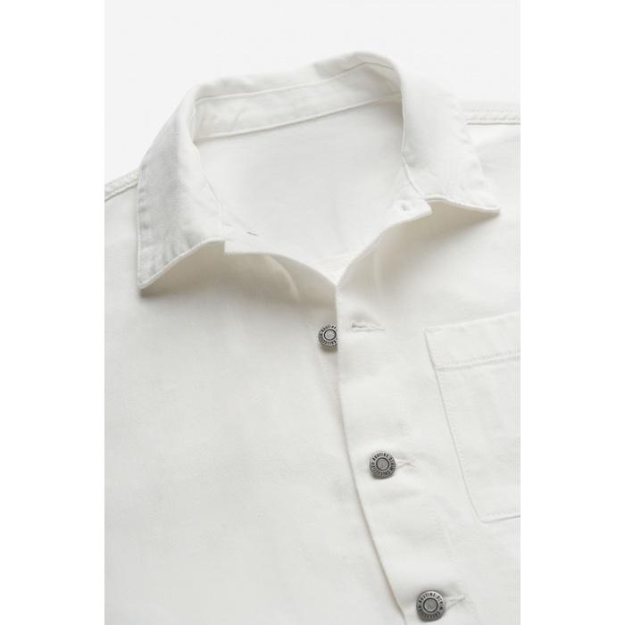 ÁO KHOÁC JEAN NAM MÀU TRẮNG FORM REGULAR - 10S22DJA001 | LASTORE MENSWEAR