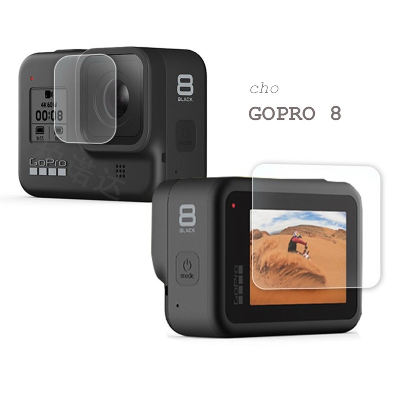 Bộ dán cường lực 2 mặt cho Gopro 8 , Gopro Max