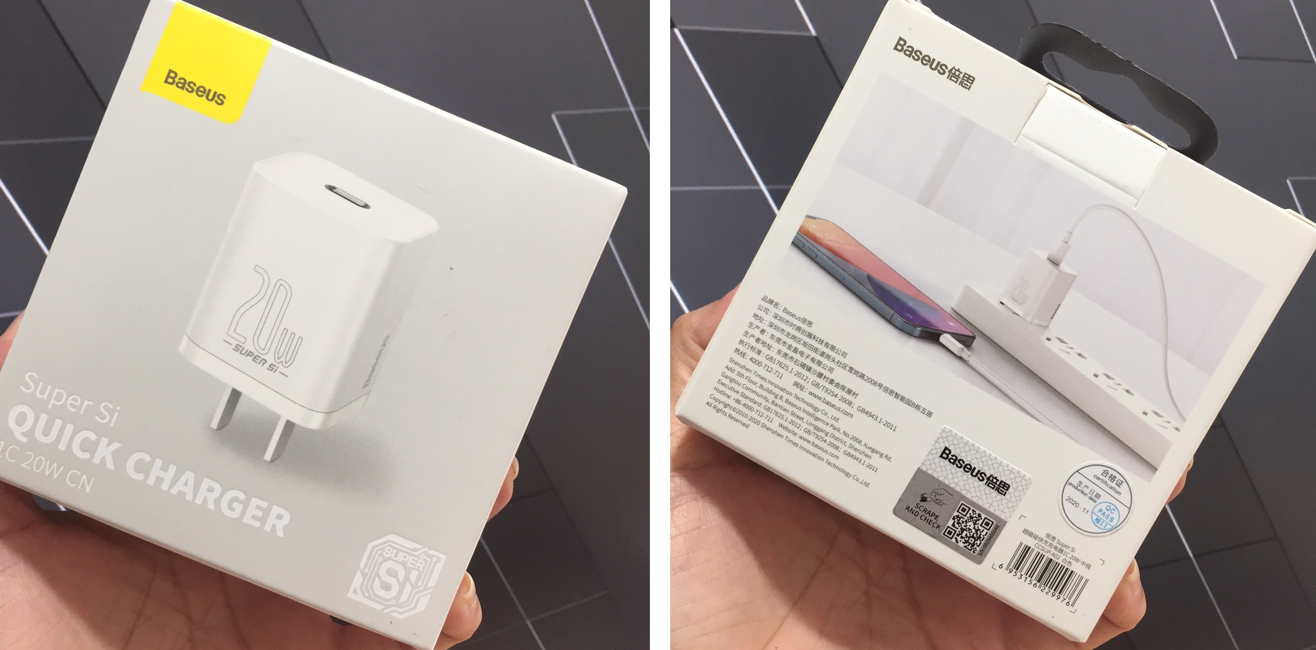 Cốc sạc type-C 20W Baseus Super Si Quick Charger CCCJGCC - Hàng chính hãng