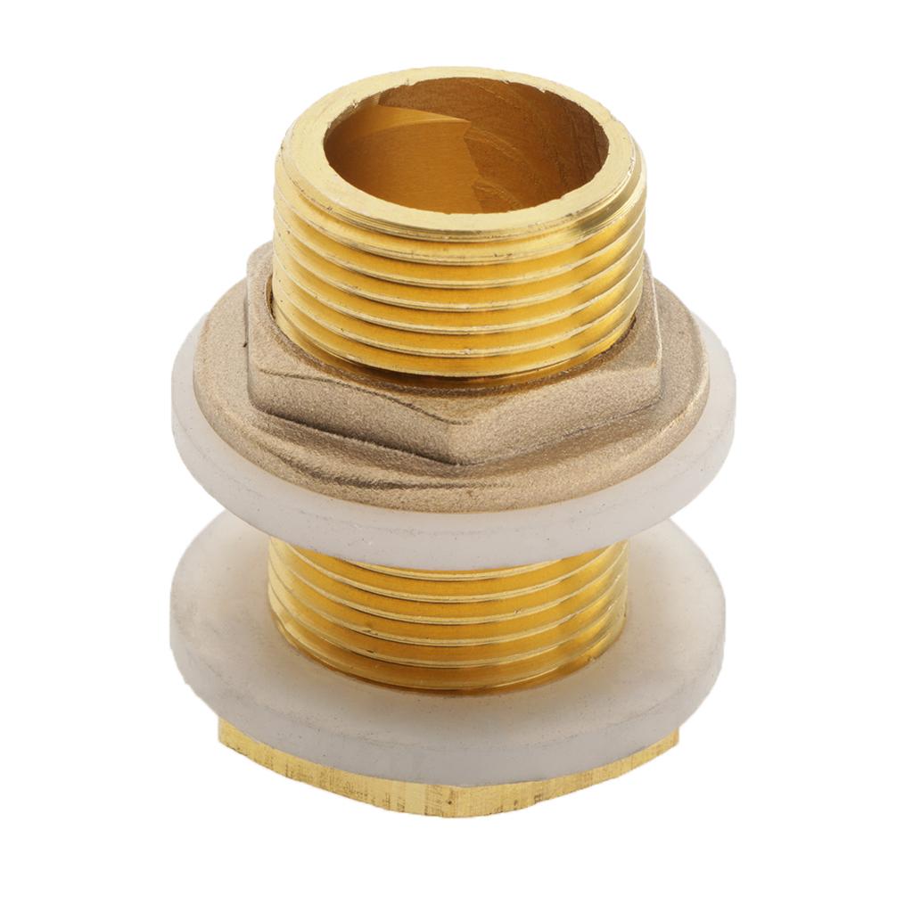 DN15 1/2‘’ Thread Water Tank Connector Bulkhead Fitting Leak-proof 45mm