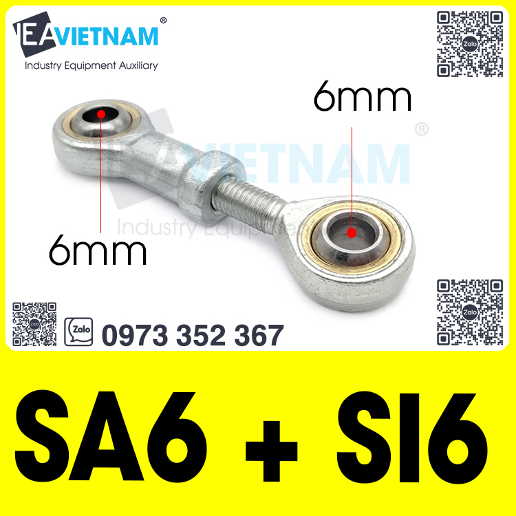 Vòng bi mắt trâu M6 6mm SI6 + SA6