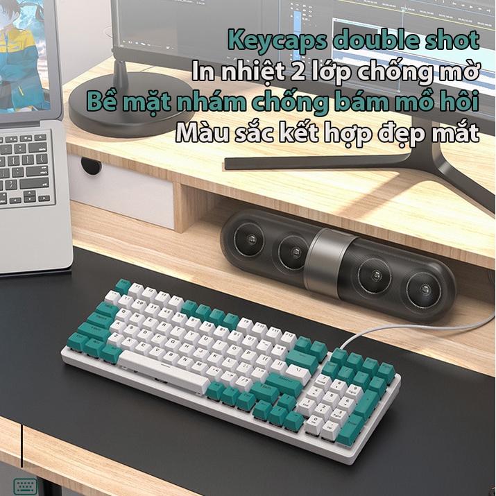 Bàn phím cơ Coputa Bàn phím máy tính laptop gaming có dây cao cấp Full LED Rainbow nhiều chế độ K3