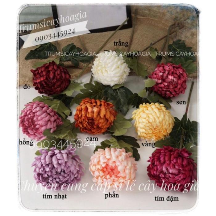 Cúc Phú Quý Đại Đoá cao cấp trang trí Decor- Hoa Giả Cao Cấp