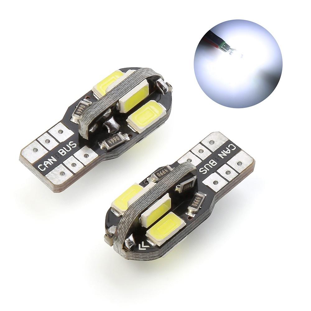 10 cái Bóng đèn Xe hơi T10 LED Trắng 5730 8SMD 12V Xe Bên Nêm Ánh sáng Trắng Ánh sáng Xe Nội thất Bóng đèn Kiểu dáng Xe hơi
