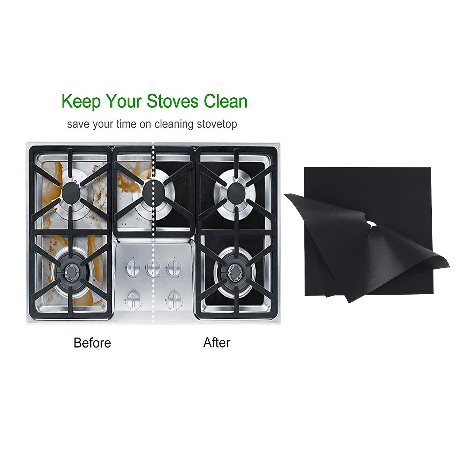 2 Pieces Stove Burner Covers Easy to Clean Reusable for Cooking Kitchen