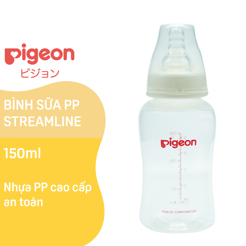 Bình sữa cổ hẹp PP Streamline Pigeon 150ml/ 250ml