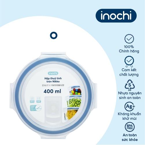 Hộp thuỷ tinh tròn Inochi - Nikko 400 ml