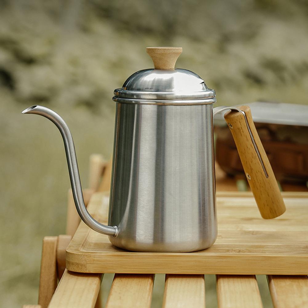 Ấm Đun Nước Cà Phê Ngoài Trời Thép Không Gỉ 650Ml