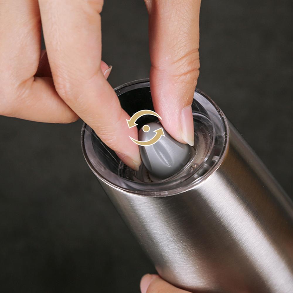 Điện Tự Động Cối Xay Tiêu Và Muối Máy Xay LED Pơ Mu Gia Vị Ngũ Cốc Nhà Máy Sứ Lõi Xay Cối Xay Dụng Cụ Nhà Bếp