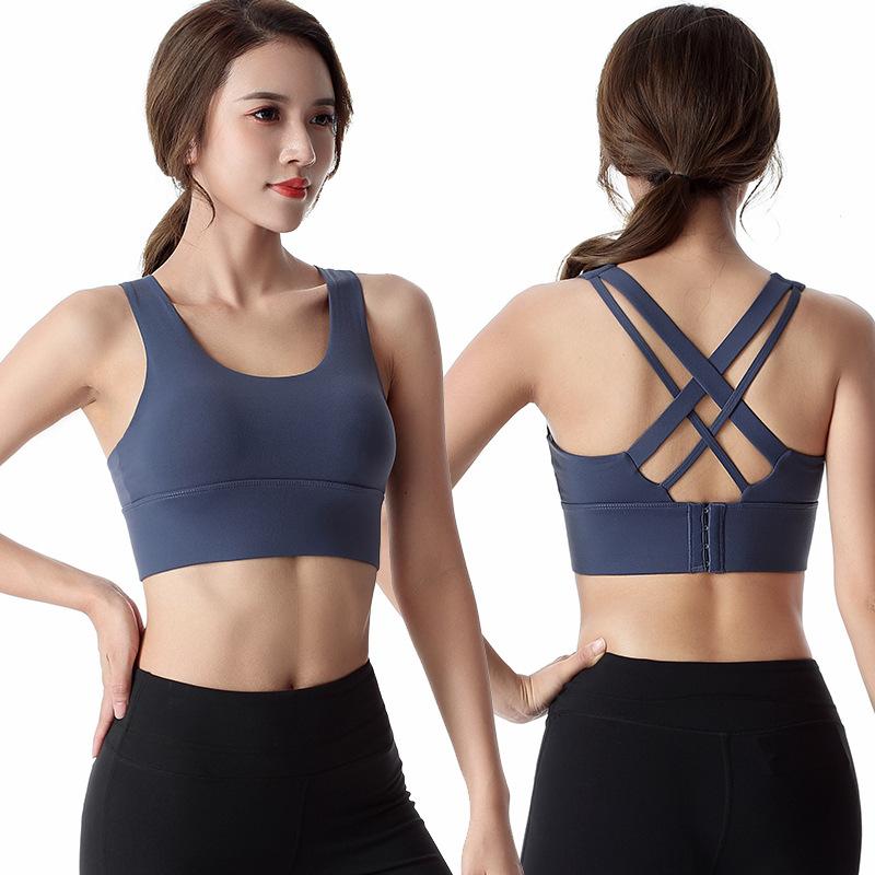 Phụ Nữ Áo Lót Thể Thao Crop Top Nữ Tập Gym Thể Hình Áo Ngực Rỗng Thoáng Khí Đầu Chạy Yoga Bra Thể Thao Thể Thao Lớn kích Thước