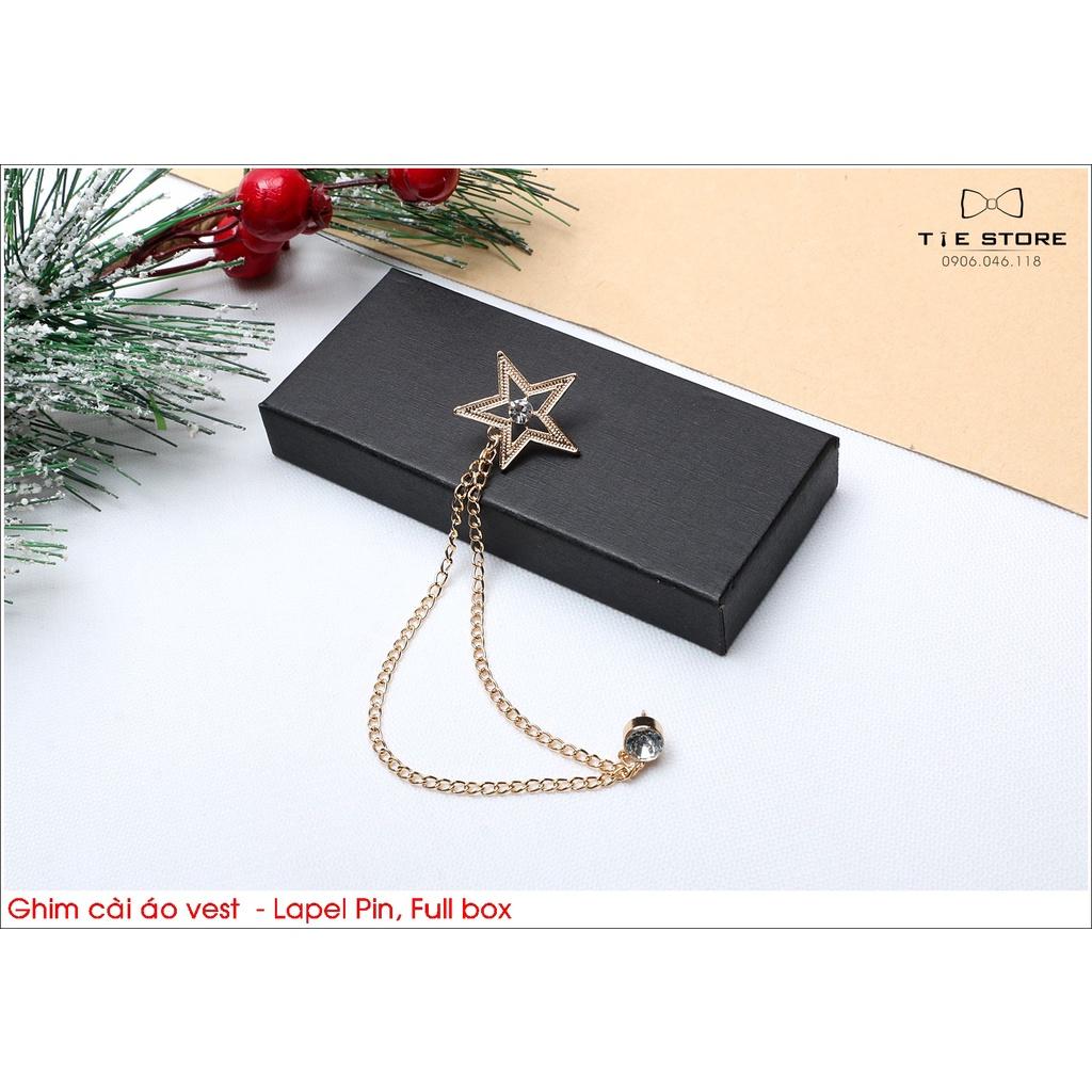 Ghim cài áo cưới, phụ kiện chú rể, MC - lapel pin - Phụ kiện Cài Áo hình ngôi sao