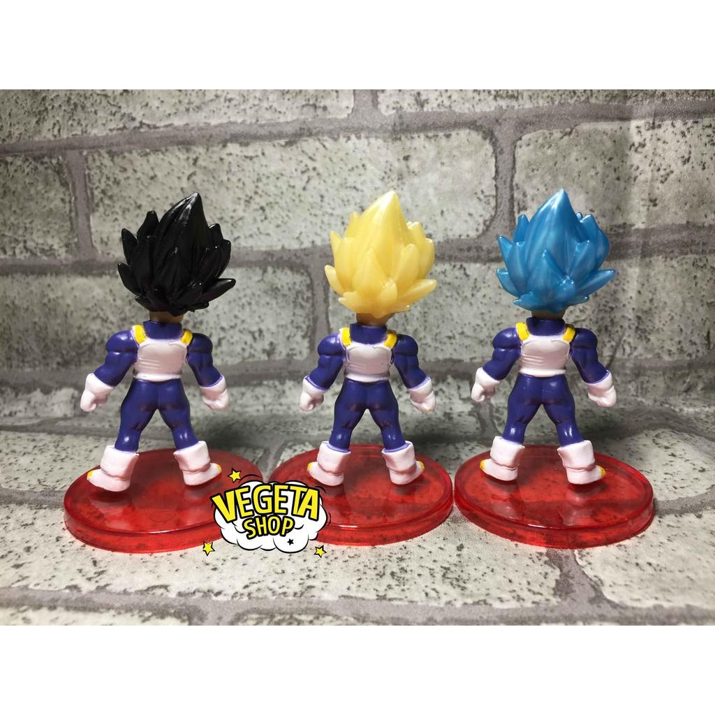 Mô hình Dragon Ball - Set 3 mô hình Vegeta SSJ Blue God - WCF - Cao 7cm