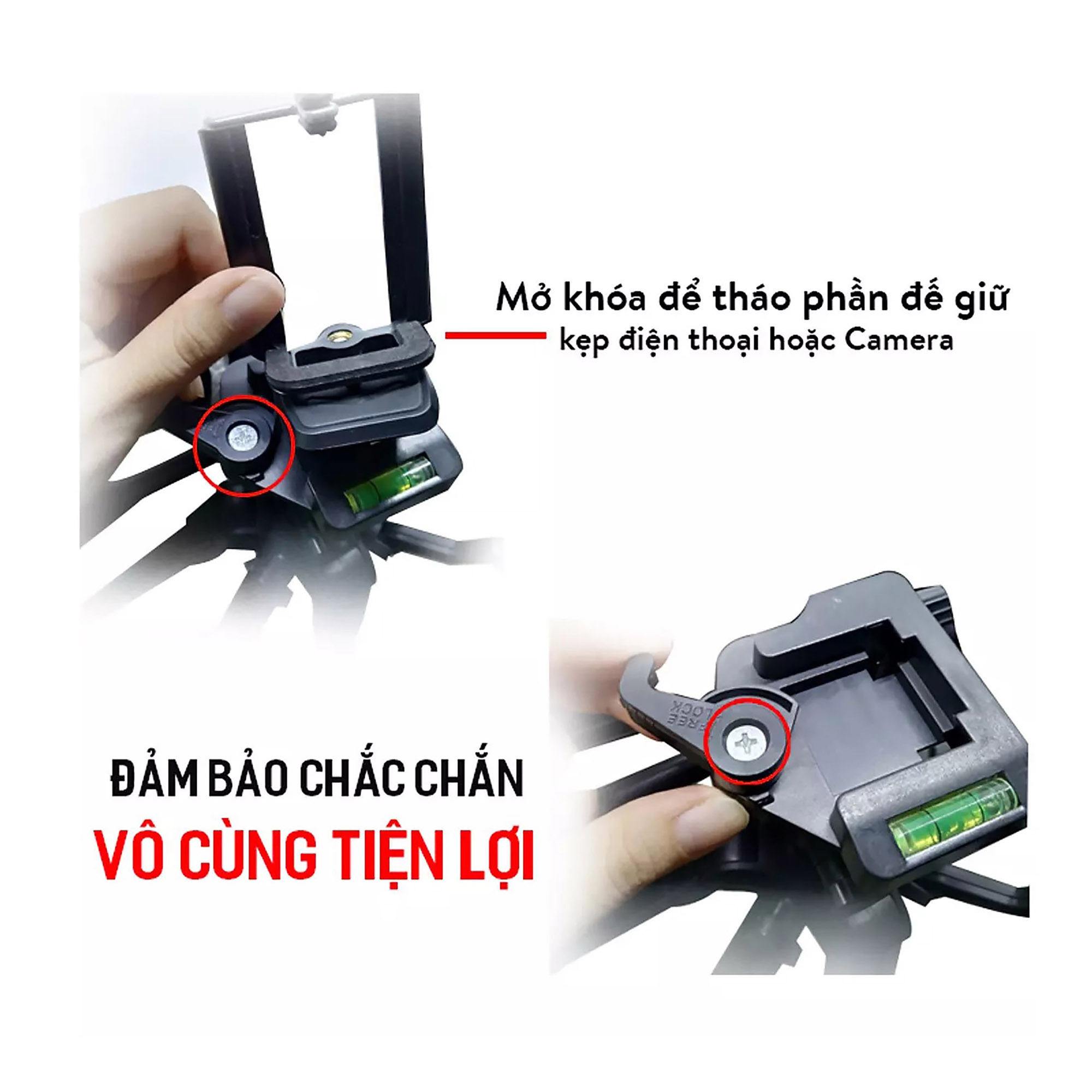 (Loại Tốt) Chân Giá Đỡ KhoNCC-KLM-Tripod3366 Hàng Chính Hãng Cho Máy Chụp Ảnh, Điện Thoại, ActionCam - (Nhiều màu)