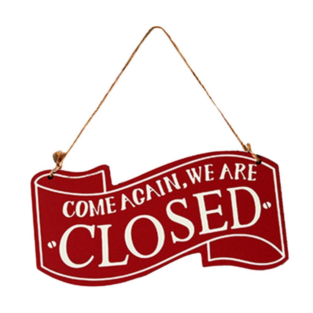 Open Closed Hanging Shop Sign With Hanging Rope For Shop Coffee Restaurant