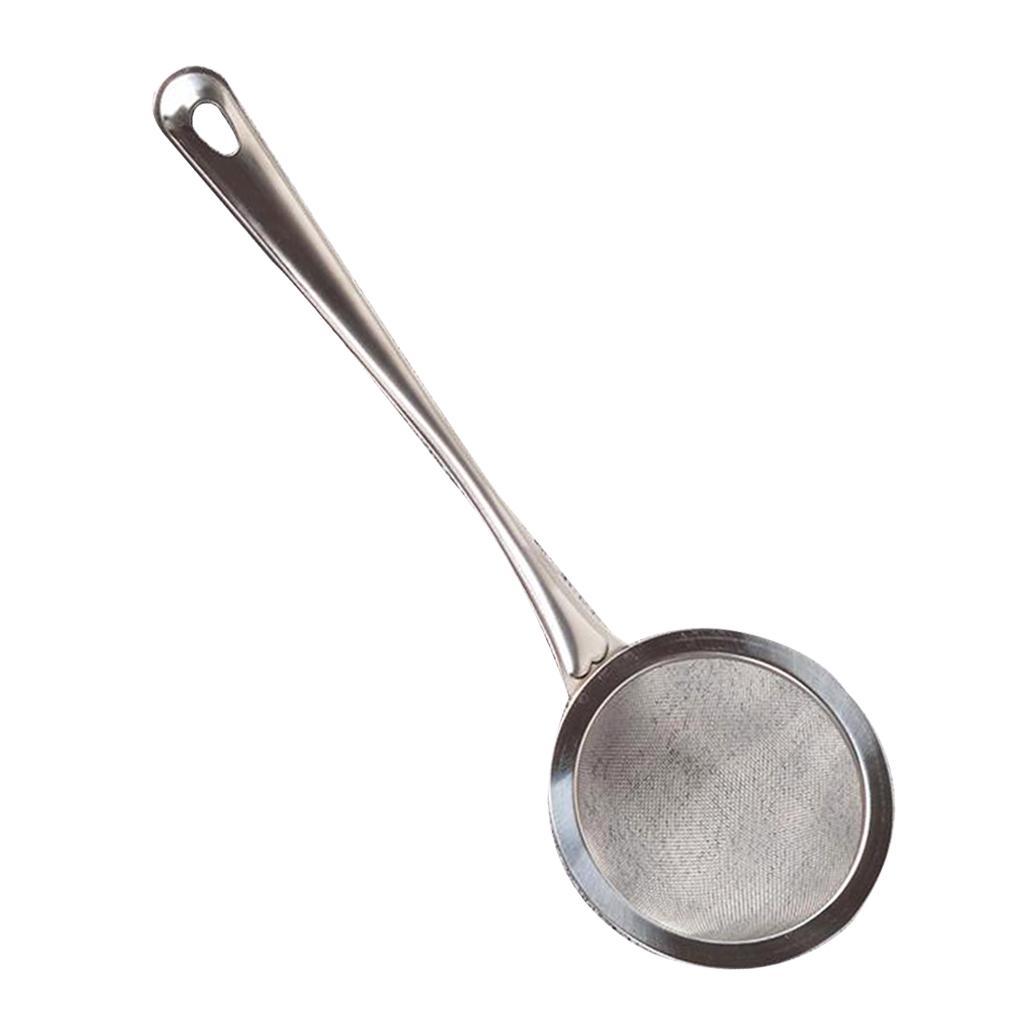 Stainless Fine Mesh Oil Skimmer Spoon Food Strainer Sieve Colander 8cm