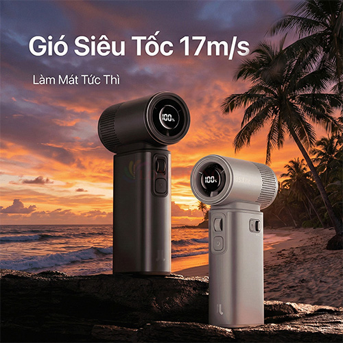 Quạt mini tích điện cầm tay Jisulife Handheld Fan Ultra2 9000mAh - Hàng chính hãng