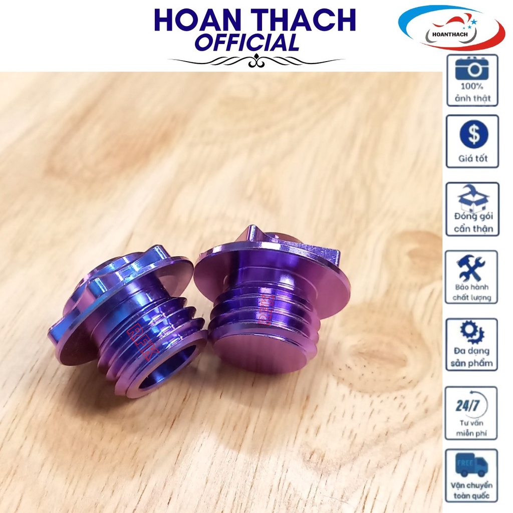 Ốc Titan Gr5 Nắp Nhớt Xanh Tím Dùng cho nhiều dòng xe HOANTHACH SP007802 ( giá 1 con)