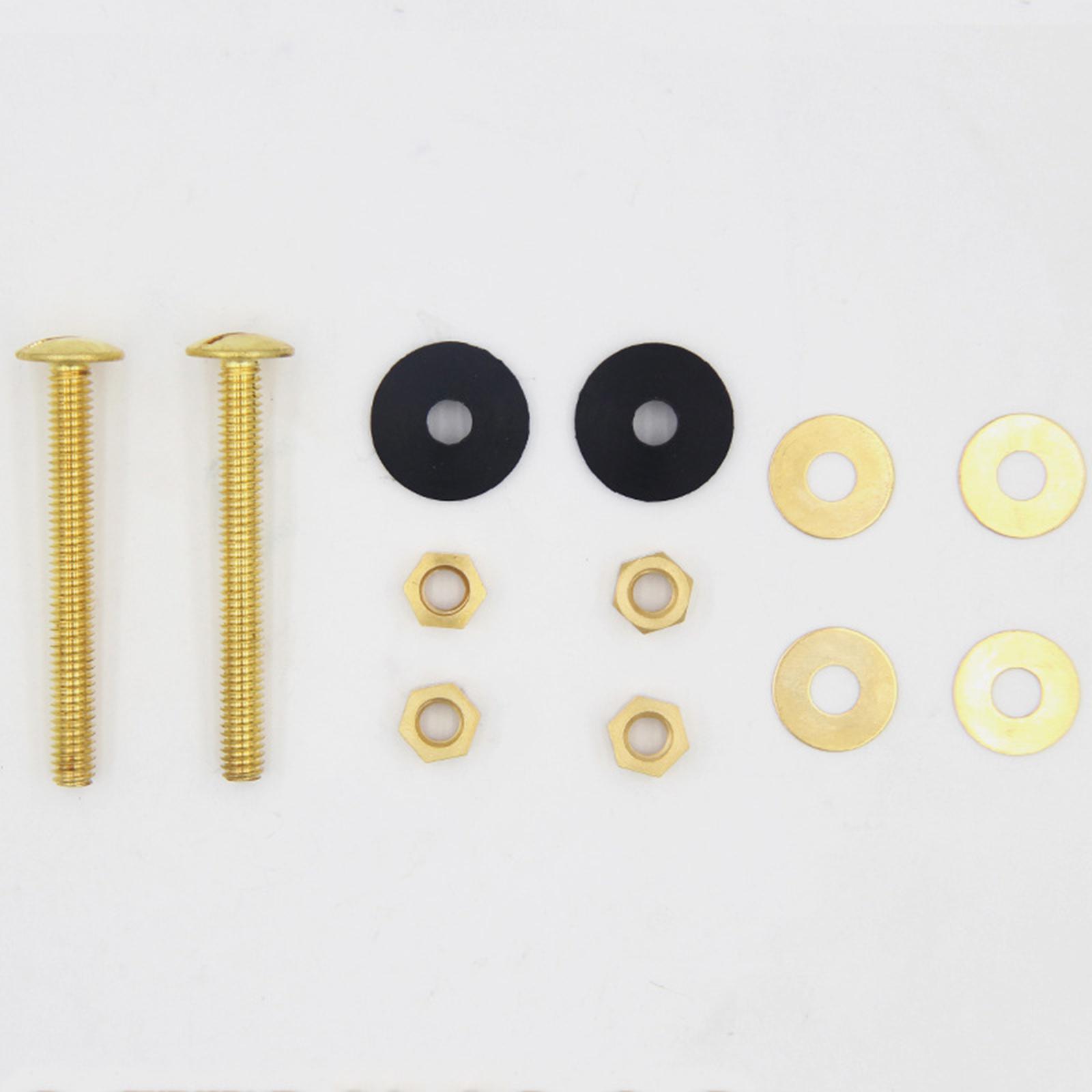 2Pcs Toilet Tank Screws Kit Tightening Fittings Household Nuts Washers