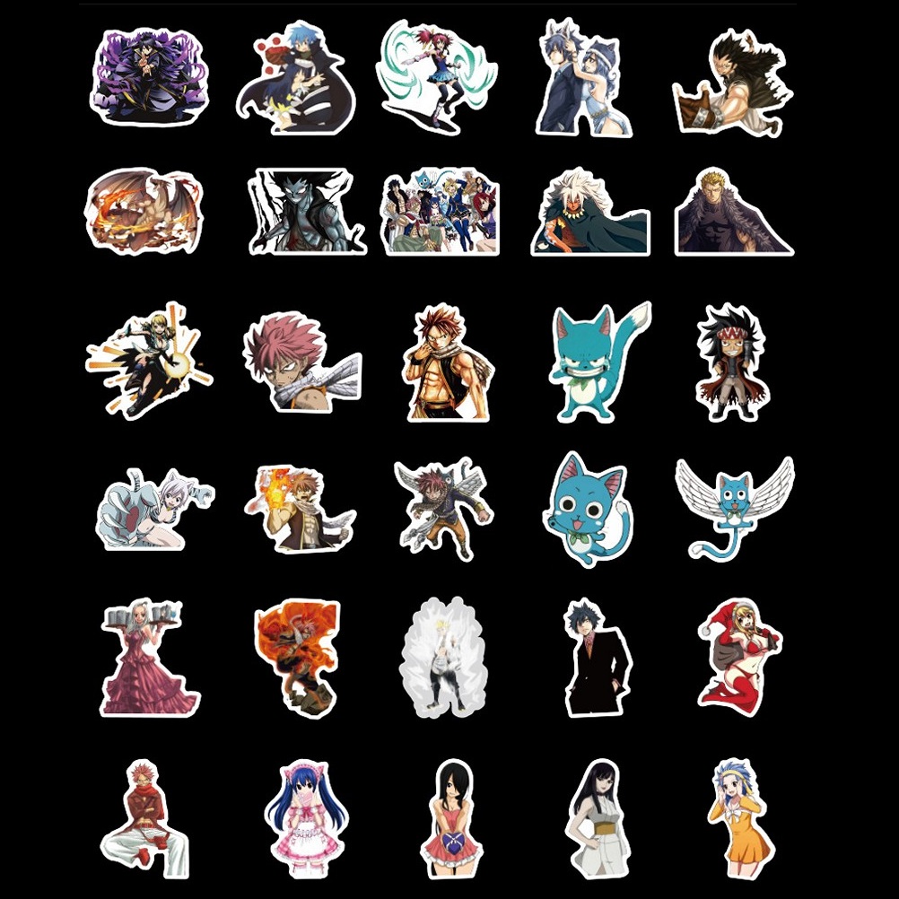 Bộ 50 miếng Sticker hình dán Fairy Tail