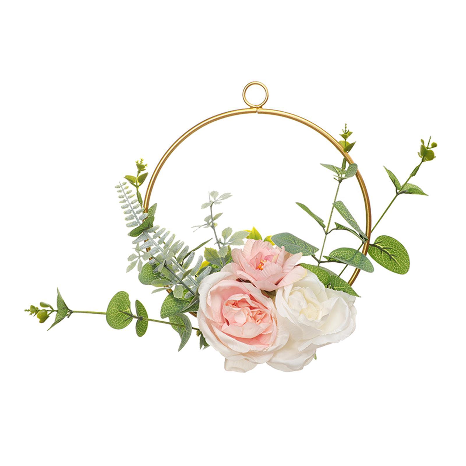 2x Wrought Iron Artificial Flower DIY Crafts for Wedding Baby Shower Ornaments