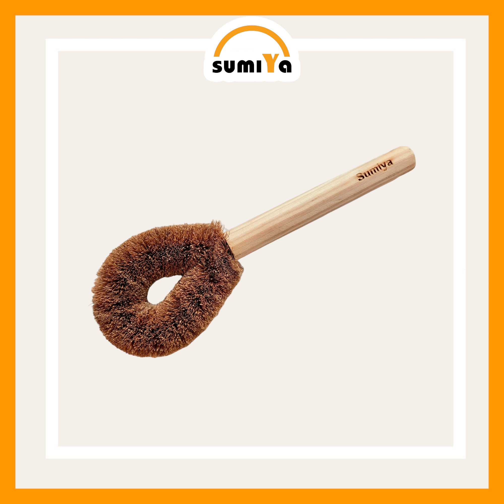 Cọ rửa chén bát xơ dừa cán gỗ, cọ xơ dừa đa năng, cọ rửa chén bằng xơ dừa tự nhiên, cọ tiện dụng