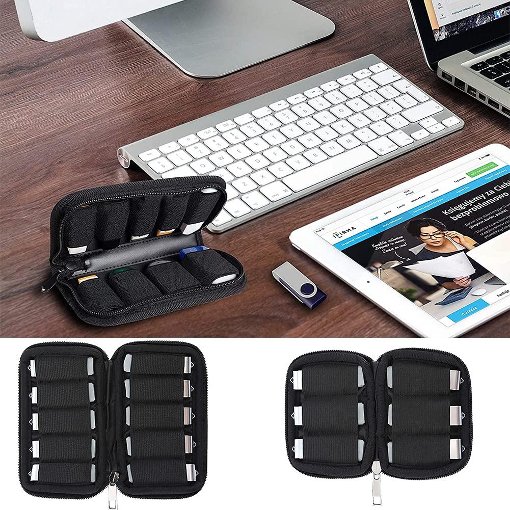 Túi lưu trữ 2PCS cho khóa USB, túi tổ chức khóa USB, túi lưu trữ khóa USB U Etui cho USB/Pendrive/Gig Drive/Jump Drive Key