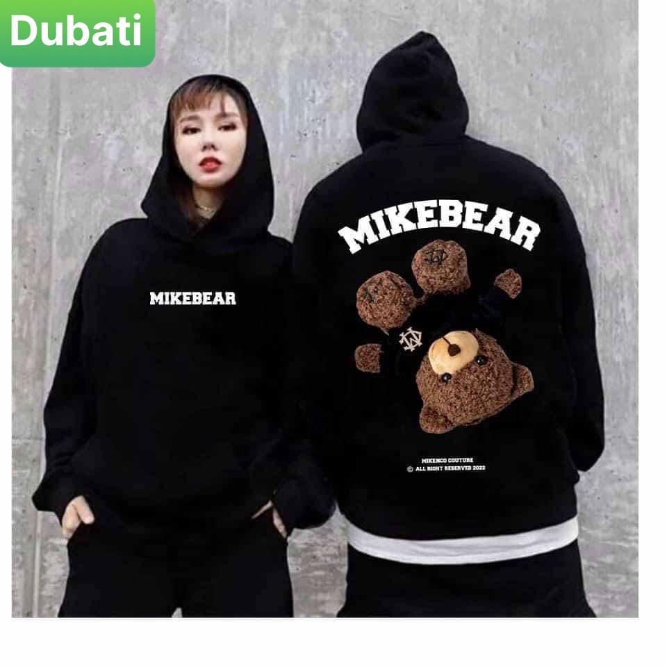 ÁO KHOÁC HOODIE NAM NỮ CON GẤU NGƯỢC MIKEBEAR CHẤT NỈ DÀY PHOM FROM RỘNG CHỐNG LẠNH NẮNG, NÓNG ĐÔNG HÈ CAO CẤP-DUBATI