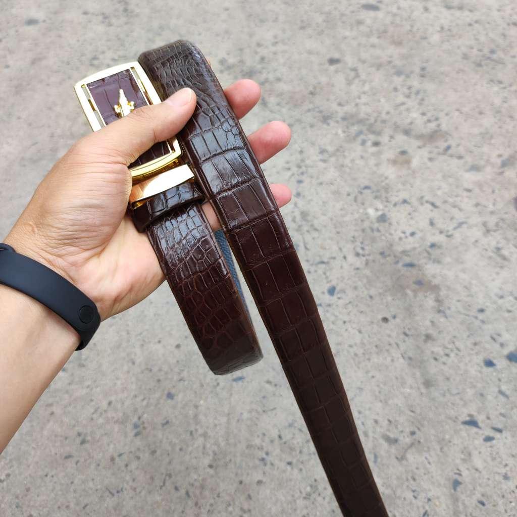 Thắt Lưng Da Bụng Cá Sấu N22N_V