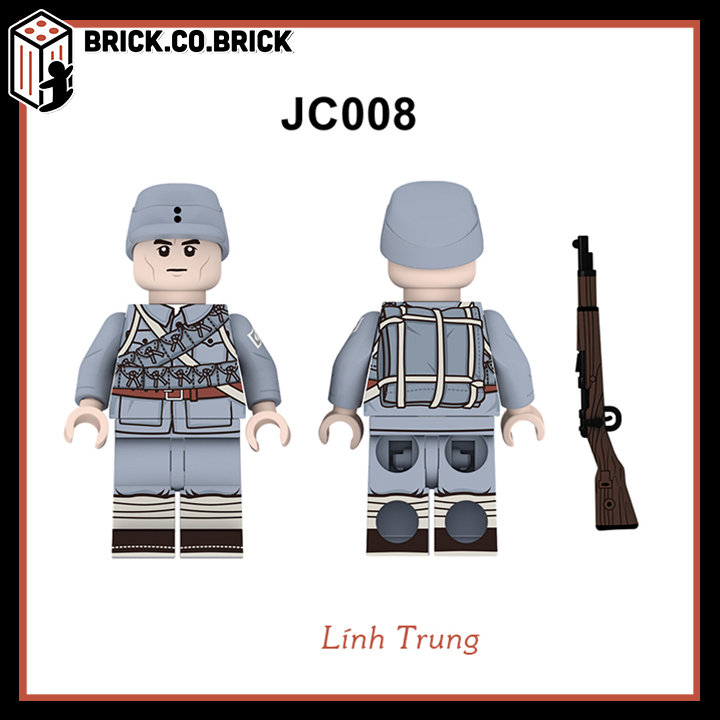 Đồ Chơi Lắp Ráp Lính Trung Quốc Chiến Tranh World War Army Quân Đội JC008 JC012