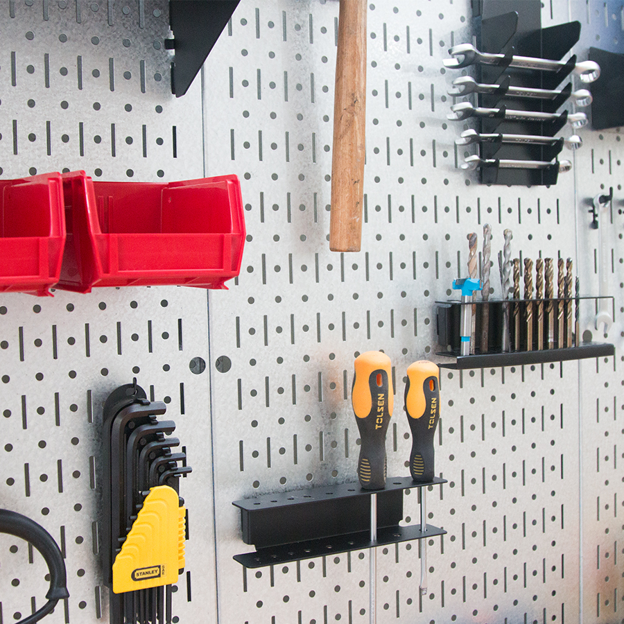 Bàn nguội thao tác cơ khí Workbench mặt bàn tre khung Pegboard WB-Pegboard