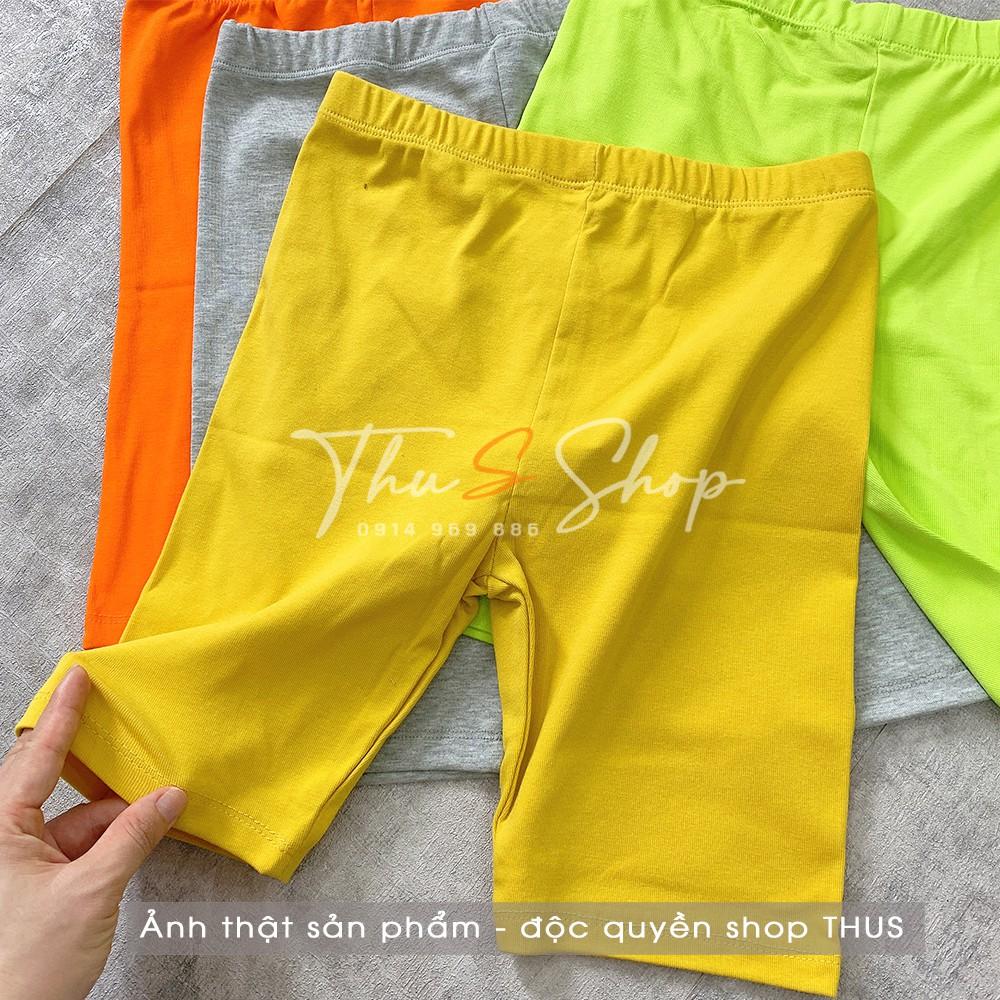 Legging đùi nữ nhiều màu THUS, Legging ngố Biker thun cotton siêu co dãn hàng đẹp