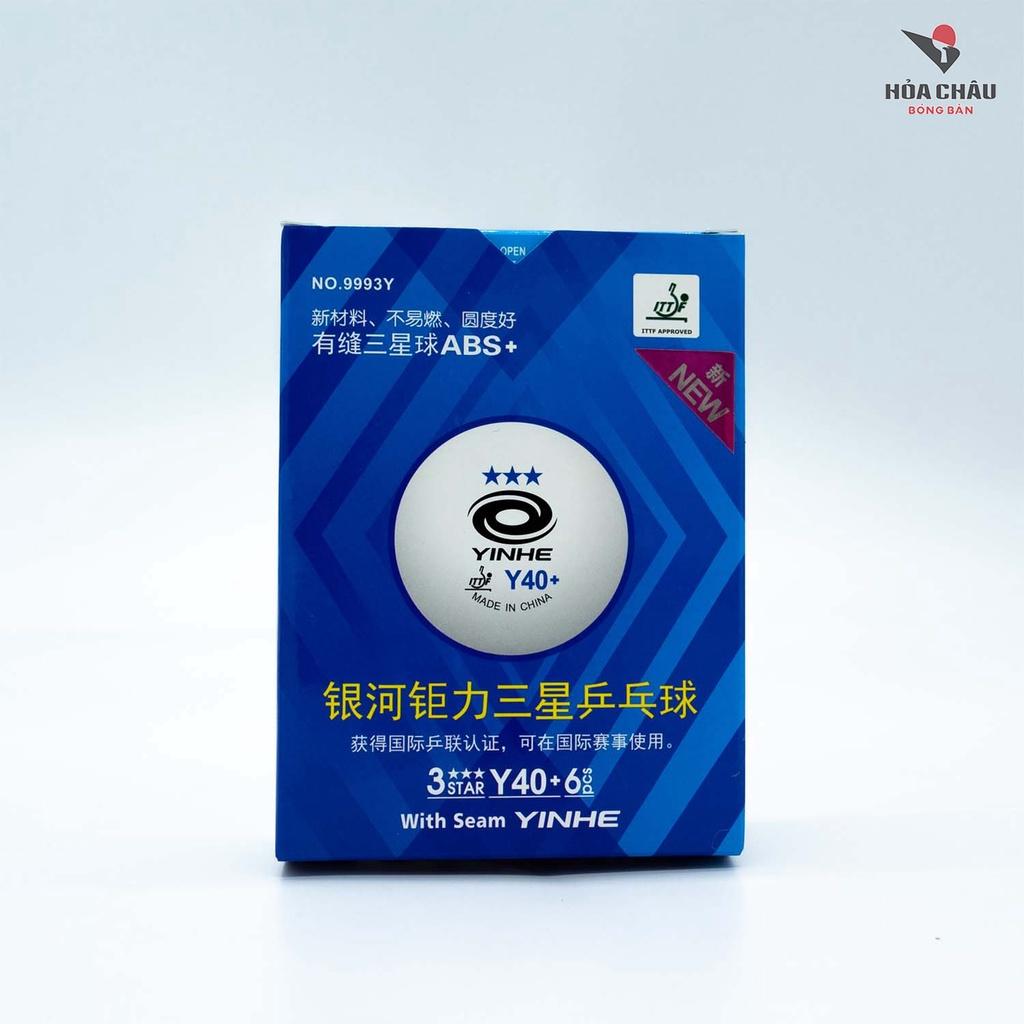 Bóng Yinhe Xanh 3 sao ABS có viền Hộp 6 quả