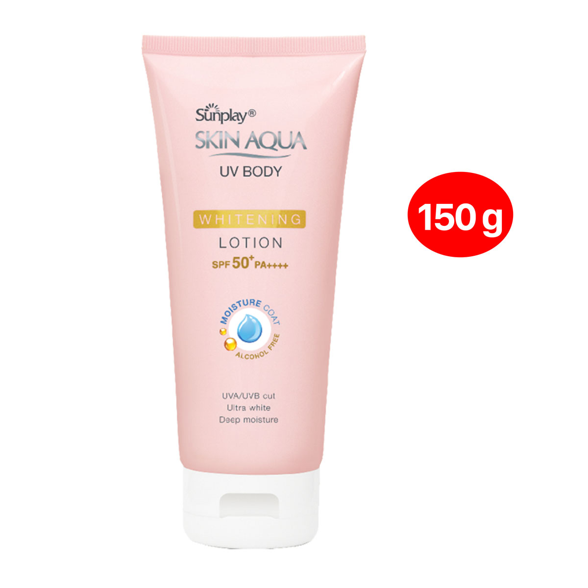 Kem chống nắng body Skin Aqua dưỡng trắng dùng hàng ngày Sunplay Skin Aqua UV Body Whitening Lotion SPF 50+ PA++++ 150g