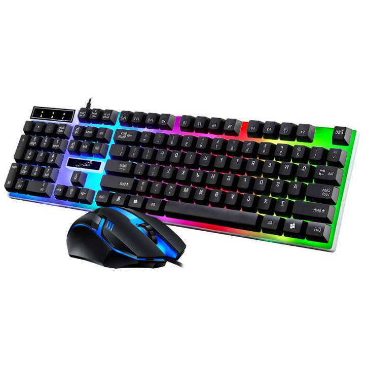 Bộ bàn phím và chuột chuyên Game G21B Led 7 màu led nền và led phím với 3 màu có thể thay đổi và tắt mở Phù hợp với nhiều loại hệ điều hành khác nhau, nhiều cấu hình máy của PC hoặc laptop