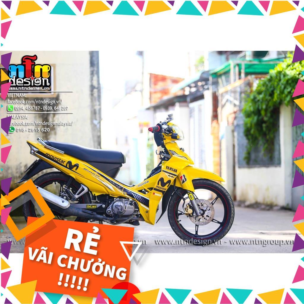 Tem Rời Sisius Mẫu Movistar Vàng Đen