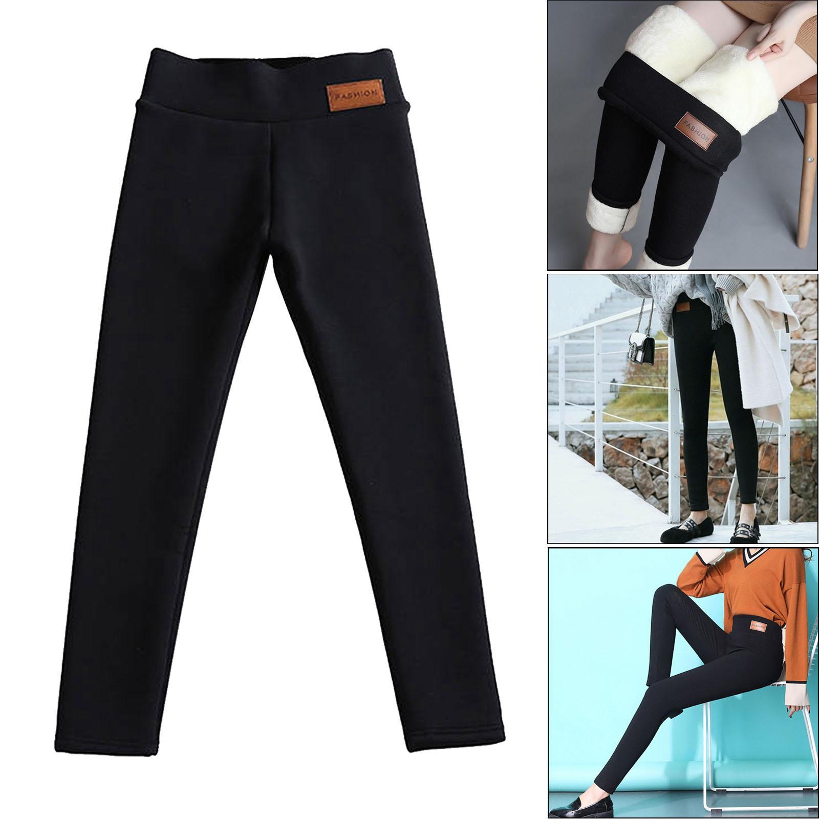 Women's Casual Fleece Lined Warm Leggings Thicken Pants Winter Warm S