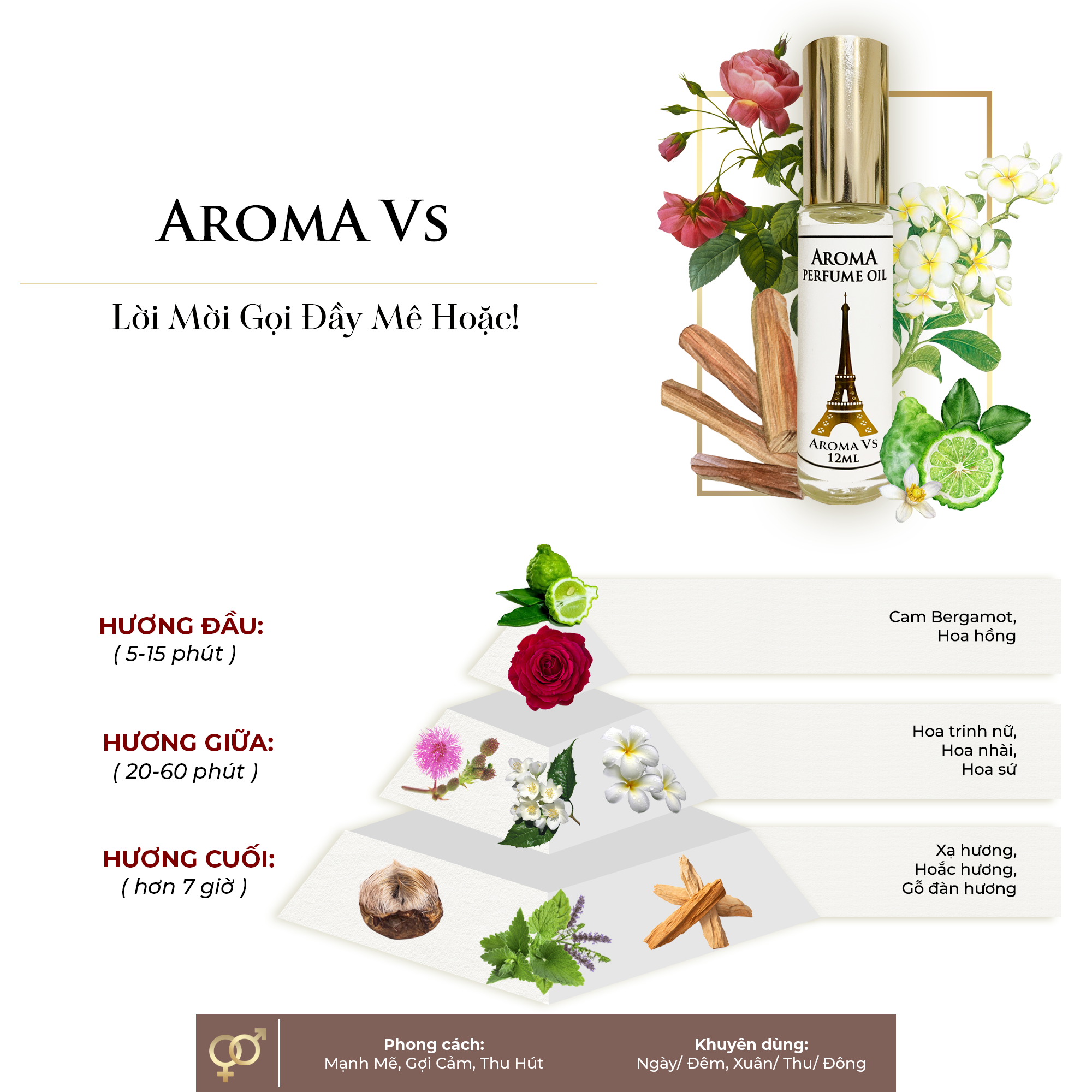 Aroma BBR Vs – Tinh Dầu Nước Hoa Pháp Dạng Lăn 12ml