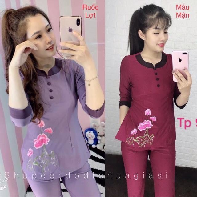 ĐỒ LAM ĐI CHÙA Mẫu Thun Phối