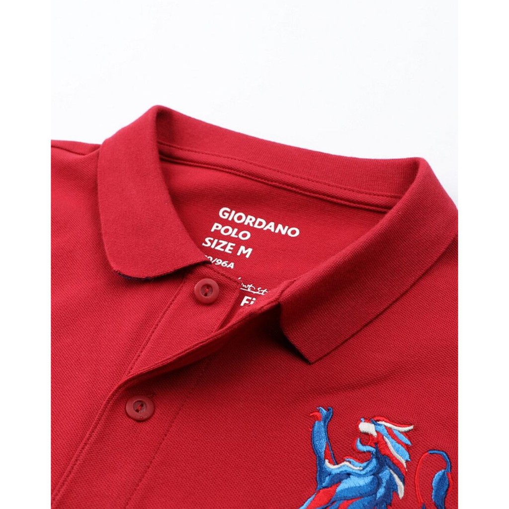 Áo Thun Có Cổ Giordano Lion Polo 01018222