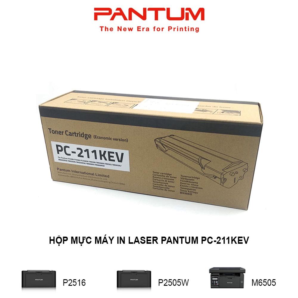 Hộp mực máy in Laser đen trắng PANTUM PC-211KEV, dùng cho máy P2516, P2505W, M6505 (Hàng chính hãng)