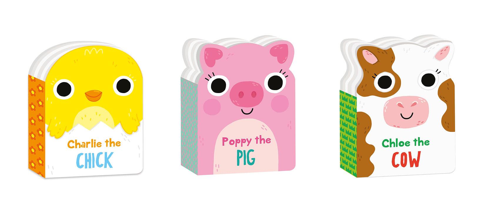 Meet The Farm Animals - Mini Board Book Set (3 Books Inside)